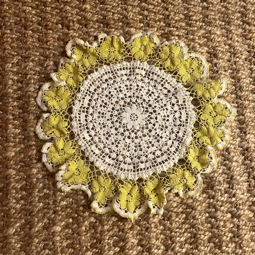 Vintage handmade crochet doily